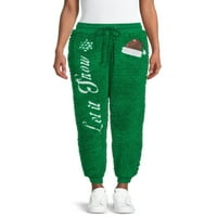 No Boundaries Juniors ' Crăciun Fau Sherpa Joggers