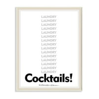Stupell Industries spălătorie și cocktailuri Funny Word Design placă de perete de Patrick Reid O ' Brien