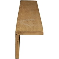 Ekena Millwork 6 W 6 H 10 ' L 2-fețe dur tăiat Endurathane Fau lemn tavan grindă, pin Natural