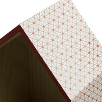 Set de cutii de umbre geometrice maro și roșu 15,5