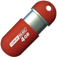 Dane-Elec 4gb unitate USB fără cap cu două ori, roșu