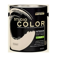 Nucă De Cocos, Vopsea Interioară Rust-Oleum Studio Color + Grund, Finisaj Plat, Galon