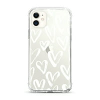 Essentials Husă pentru telefon iPhone X XS, inimi albe