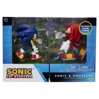 Sonic The Hedgehog 4 figura de acțiune a colecționarului de aur JAKKS-Setul Sonic și Knuckles Face Off