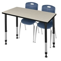 Kee 48 24 masă de clasă reglabilă pe înălțime-scaune Maple & Andy 18-in stack-Bleumarin