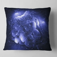 Designart Alien Mystical Flower Blue - pernă de aruncare florală-18x18