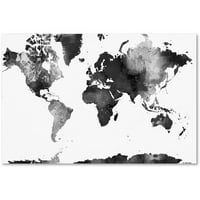 Marcă comercială Artă Plastică harta lumii BG-1 artă pe pânză de Marlene Watson