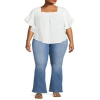 Blugi bootcut pentru femei Terra & Sky Plus Size