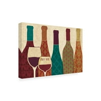 Marcă comercială Fine Art 'Wine Collage I with Glassware' Canvas Art de Veronique Charron