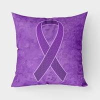 Caroline ' s Treasures An1207pw panglică purpurie pentru pancreas și leiomiosarcom Cancer Awareness Canvas Fabric