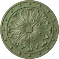 Ekena Millwork 1 2OD 1 2 p Foster Acanthus frunze de tavan Medalion, Pictat manual nor izbucni Crackle