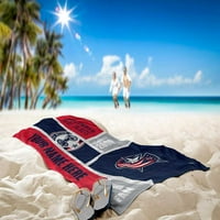 Columbus Blue Jackets NHL Colorblock prosop de plajă personalizat, 30 60
