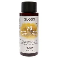 Deepshine Gloss Demi - permanent Color - 6ch Blond ciocolată neagră de Rusk pentru Unise-oz Culoarea părului