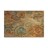 Marcă comercială Fine Art 'Antique Paisley' Canvas Art de Silvia Vassileva