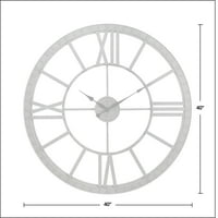 FirsTime & Co. Argint ceas de perete mare de timp, Modern, analogic, în