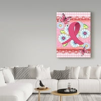 Marcă comercială Fine Art 'Think Pink' Canvas Art de Valarie Wade
