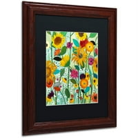 Marcă comercială Fine Art Sunflower House Canvas Art de Carrie Schmitt, negru mat, cadru din lemn