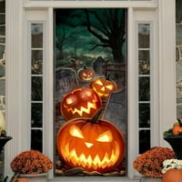 Halloween LED Light-Up dovleac Multicolor capac de ușă din Plastic Decor în aer liber, în