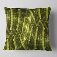 Designart grilă de flori fractale galben strălucitor - pernă abstractă - 18x18
