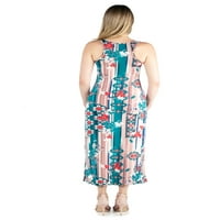 24seven Comfort îmbrăcăminte Multicolor florale Racerback maternitate Maxi rochie