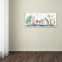 Marcă comercială Fine Art 'Simple Pink Bunny' Canvas Art de Wyanne