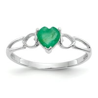 Primal Aur Karat Aur Alb Lustruit Geniune Emerald Birthstone Inel