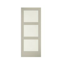 Opt Uși 96 36 1-3 8 3-Lite Mată De Sticlă Albă Prefinisat Lemn Masiv Core Interior Hambar USA