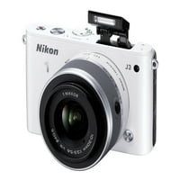 Nikon J-cameră digitală-fără oglindă-14. MP - zoom optic NIKKOR VR lens-alb