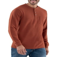 Îmbrăcăminte de lucru Wrangler cămașă Henley de buzunar Cu mânecă lungă pentru bărbați și bărbați mari, dimensiuni S-5XL