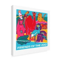 Hillary Vermont modele de animale de companie pentru Oameni 'prietenii Grădinii Zoologice 2' Canvas Art