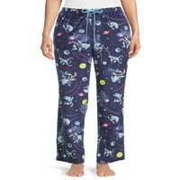 Pantaloni de somn de pluș Disney pentru femei, dimensiuni XS-3XL