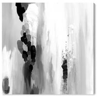 Wynwood Studio Abstract Wall Art Canvas Printuri 'Texturi Clasice Noir' Vopsea-Alb, Negru