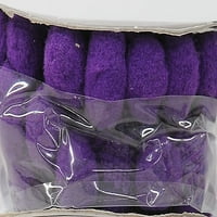 Offray 1.25 Purple Jumbo Pom-Pom Trim, Yards, Fiecare