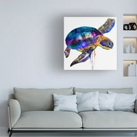 Leslie Franklin 'turtle de mare' Canvas Art