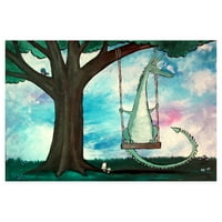 Marmont Hill Dragon Swing de Andrea Doss pictură imprimată pe pânză înfășurată