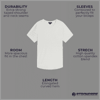 Tricou mare și înalt pentru bărbați Strongside Apparel-Tee Stretch cu lungime mai lungă