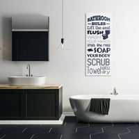 Stupell Industries reguli de baie semn Bleumarin toaletă săpun Bulbuc, 48, proiectat de Marcus Prime