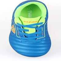 Vizari Kids Catalina Junior Firm Ground Pantofi de fotbal în aer liber crampoane pentru băieți și fete - Blue Lime Orange