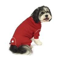 PetRageous confortabil PJs câine termic în dimensiune Extra mediu, roșu