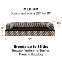 FurHaven Pet Products Plush & Decor pat ortopedic confortabil pentru animale de companie pentru câini și pisici-Diamond Brown,