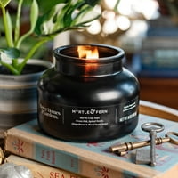 Better Homes & Gardens 18oz mirt & ferigă parfumată din lemn Wick Bell Jar lumânare