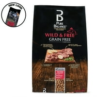 Pure Balance Wild & Free Grain-Free Grass-Fed Beef & Boar rețetă hrană uscată pentru câini, lb
