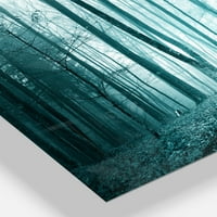 Designart 'Pădure Magică Colorată Turcoaz' Panouri Moderne De Artă De Perete Din Metal Din Pădure