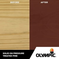 Olympic Wood Protector exterior Stain Plus etanșant într-un singur, Solid, Sequoia profundă, galon
