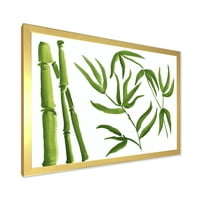 Designart 'Pădurea ramurilor de bambus IV' imprimeu de artă cu cadru Tropical