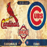 Rivalități-St. Louis Cardinals vs Chicago Cubs Poster de perete cu Pushpins, 22.375 34
