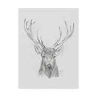 Marcă comercială Artă Plastică 'Contemporary Elk Sketch II' artă pe pânză de Ethan Harper