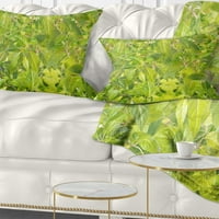 Designart frunziș verde fucsia strălucitor - pernă florală - 18x18