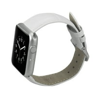 Bandă de înlocuire a Smartwatch-ului din piele naturală Reiko pentru Apple Watch, Alb