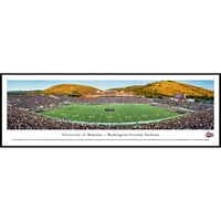 Montana Grizzlies Fotbal-linie de curte la Washington-Stadionul Grizzly-Blakeway panorame NCAA College Print cu cadru Standard